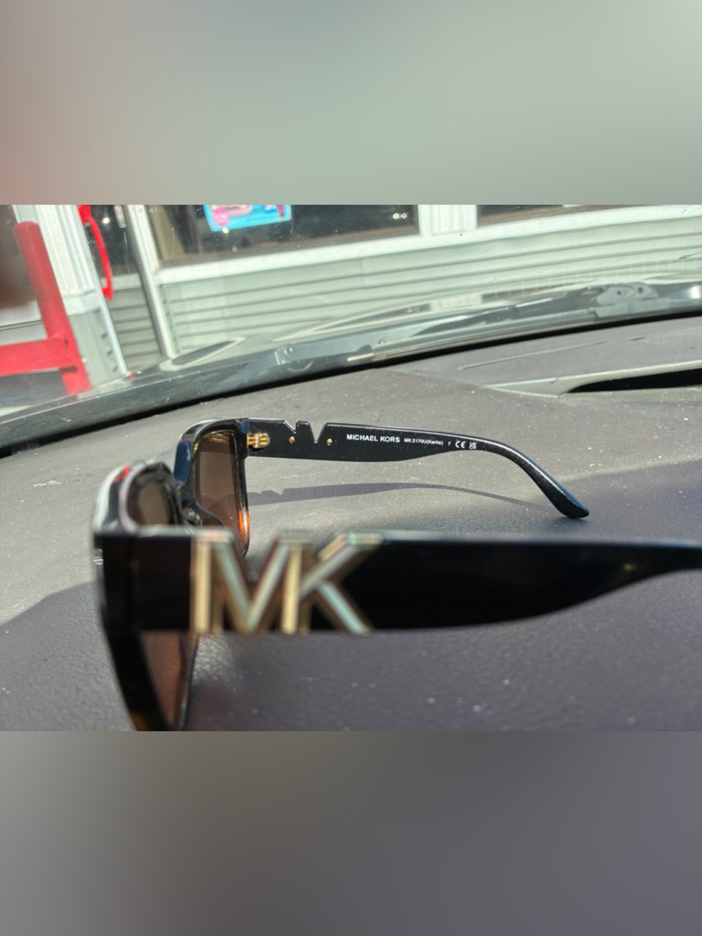 Michael Kors Tortoiseshell Brown Gradient Sunglasses with Gold MK Logo - Picture 3 of 5